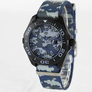 TAG HEUER Aqua Racer Caliber 5 WAY208D Automatic Blue Camouflage Titanium  Mens | eBay
