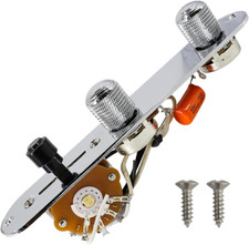 Prewired 3-Way Control Plate for Telecaster Guitar with 250K Potentiometers