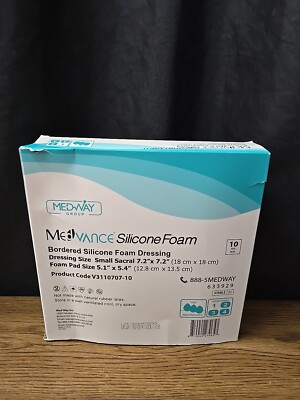 Silicone Sacral Bordered Silicone Adhesive Foam Wound Dressing 7 X 7  EXP 04/27 