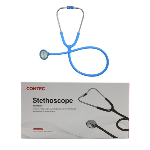 CONTEC SC12 Single Head Zinc Alloy Stethoscope 3 Colors Optional New - Picture 8 of 10