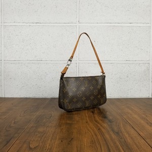 100% Authentic Louis Vuitton monogram Pochette access Soir M51980 Used 4