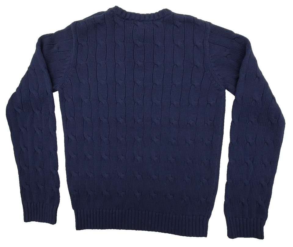 NUEVO CON ETIQUETAS ~ Jugo de Oliva ~ Niñas XXL ~ Algodón Azul Marino Tejido con Cable Suéter de 3 Botones Foto 2 de 4