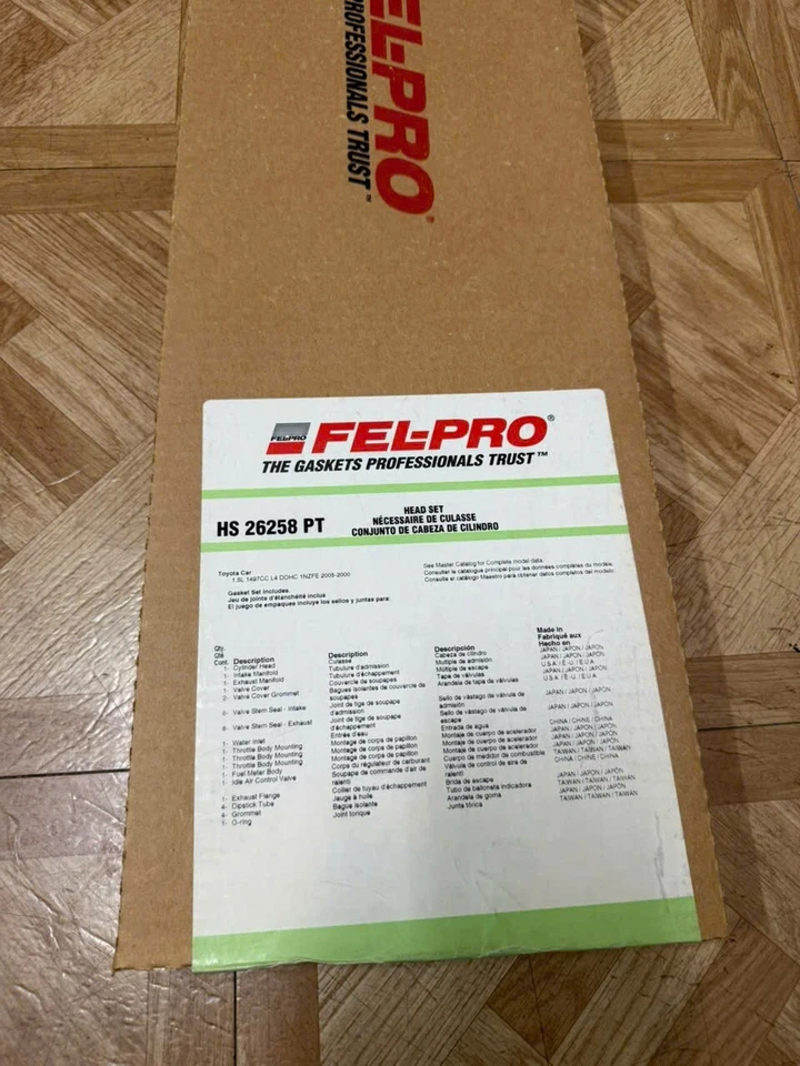 HS 26258 PT Felpro Cylinder Head Gaskets Set for Toyota Yaris Scion xB xA Echo - Image 2 of 2