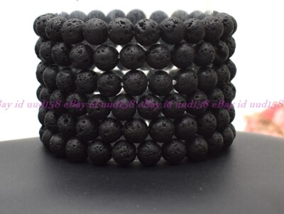 Wholesale Lots 6 Pcs 8mm Natural Gemstone Crystal Healing Stretch Bracelet 7.5 