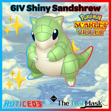 ✨Shiny Rare Sandshrew 6IV✨ Pokemon Scarlet & Violet 🚀Fast🚀 Teal Mask DLC