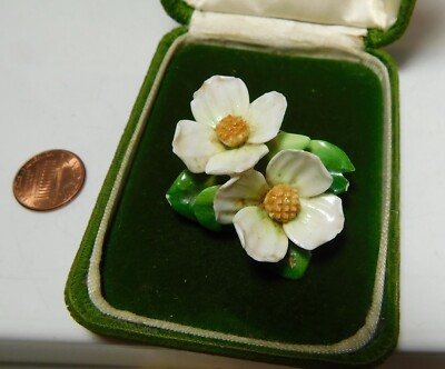 Vintage Adderley Florale Bone China Dogwood Blüten Brosche England
