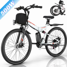 500W 48V Folding e Bike 20MPH Adults Electric Bike 26'' Mountain Bicycle w/LCD  