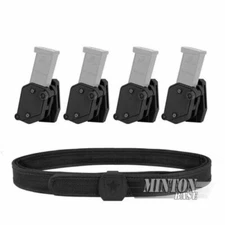IPSC USPSA Shooting Competition Belt + 4 Pcs Storm Multi-Angle Speed Mag Pouch