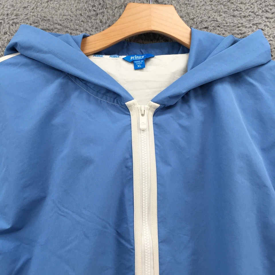 Prince Pickle Ball Cropped Hoodie Jacket Womens XL Blue Zip Up Crew Neck Casual - Image 4 of 4