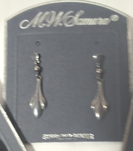 Lote de 3 pares de pendientes perforados vintage de plata de ley NOS 1987 - Imagen 3 de 8