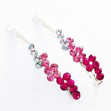 USA Bobby Pin Rhinestone Crystal Hair Clip Hairpin Simple Wedding Pink