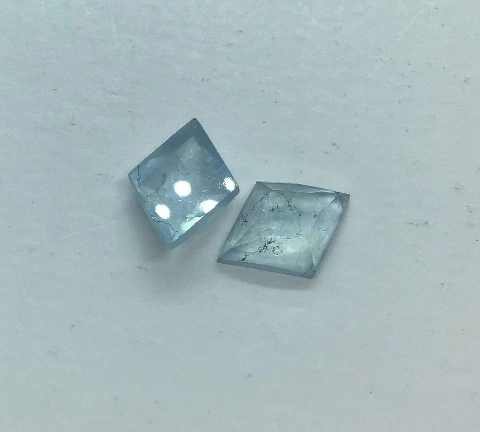 Cometa corte rosa espalda plana aguamarina AAA natural piedras preciosas sueltas para hacer joyas Foto 3 de 4