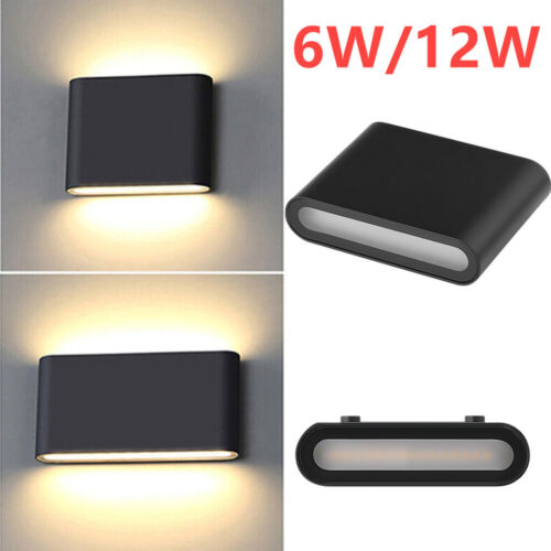 LED Wandleuchte Wandlampe Flur Strahler Licht Up Down Innen 6W 12W Modern Lampe - Afbeelding 1 van 14