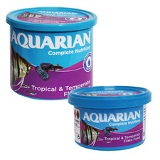 Aquarian Tropical Fish Flake Food 25G,50G,200G Fish Tank Aquarium Flakes Genuine