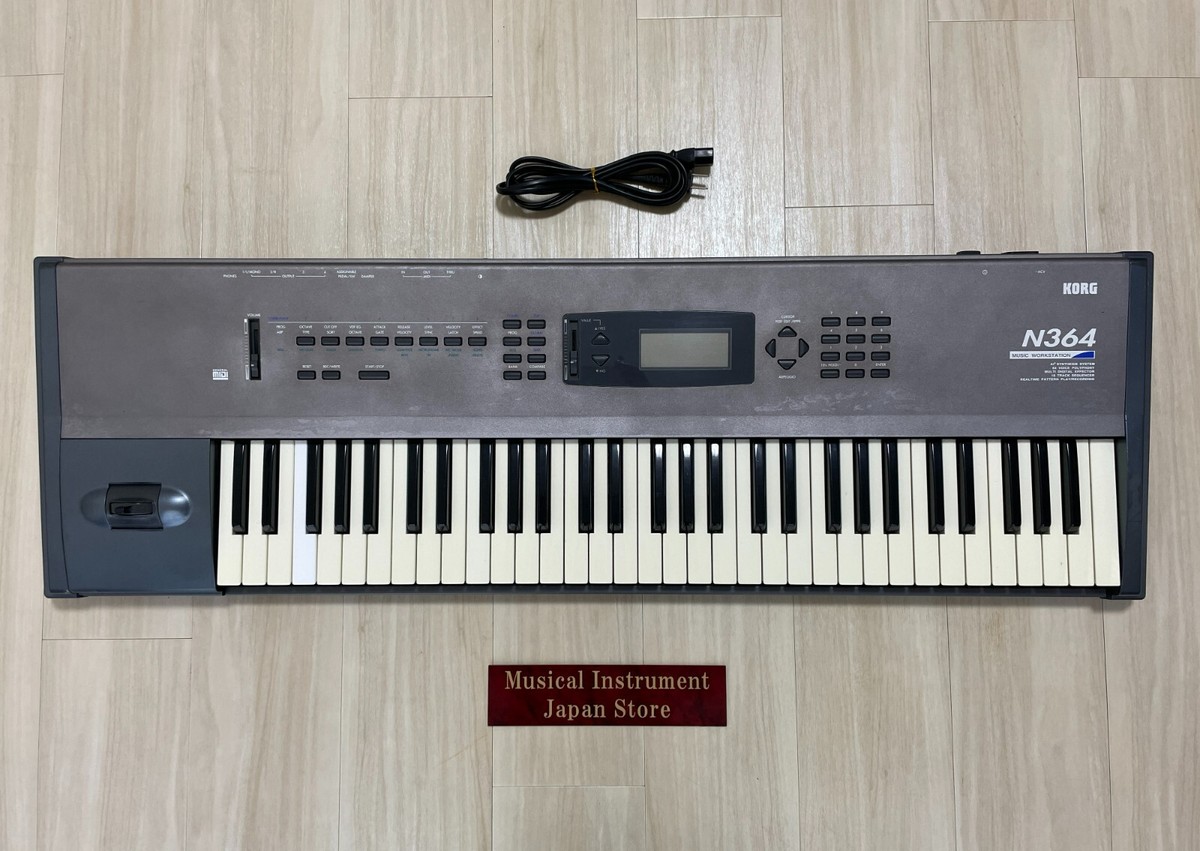 Korg N364 61-Key Keyboard Synthesizer with Power Cable Used Korg N364 61-Key Keyboard Synthesizer with Power Cable Used