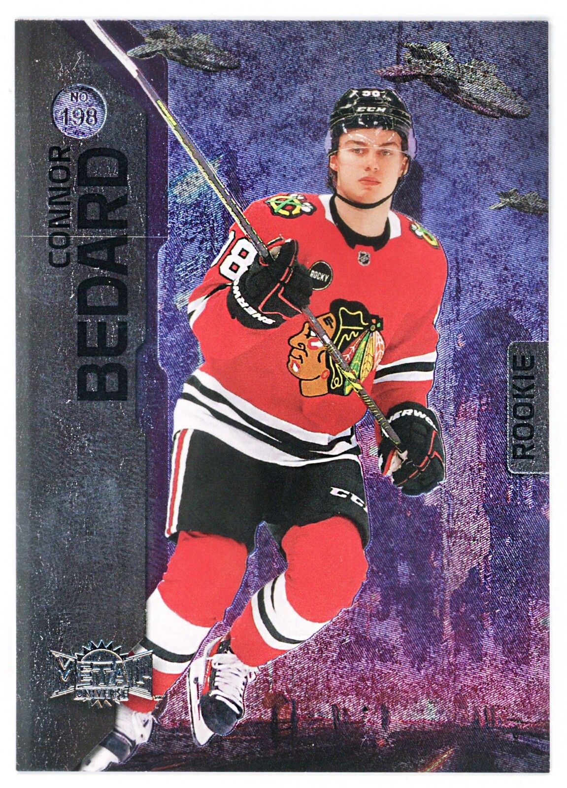 2023-24 Skybox Metal Universe #198 Connor Bedard Rookie RC