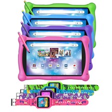 Contixo V10 7" Inch Kids Tablet w/ Disney Story eBooks KW1 Smart Watch Camera