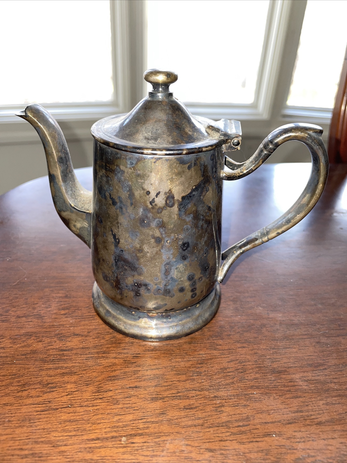 Victor S Co. EP Silver Soldered Indiana USA 8 oz. Teapot Antique Pre