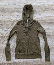 Free People FP Movement Pullover 1/4 Zip Sweatshirt Rayon Blend Pocket Hoodie S
