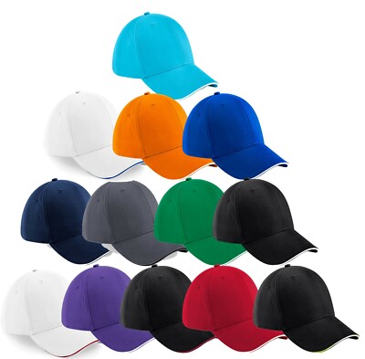 Baseballkappe Mütze schwarz rot blau weiß grau grün pink Athleisure vorgebogen Spitze