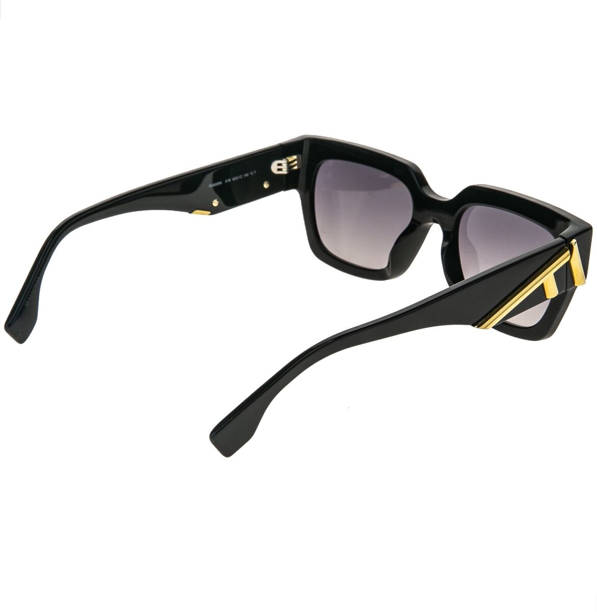 FENDI FIRST 40099 Black Logo Fashion Square Sunglasses FENDI FIRST 40099 Black Logo Fashion Square Sunglasses