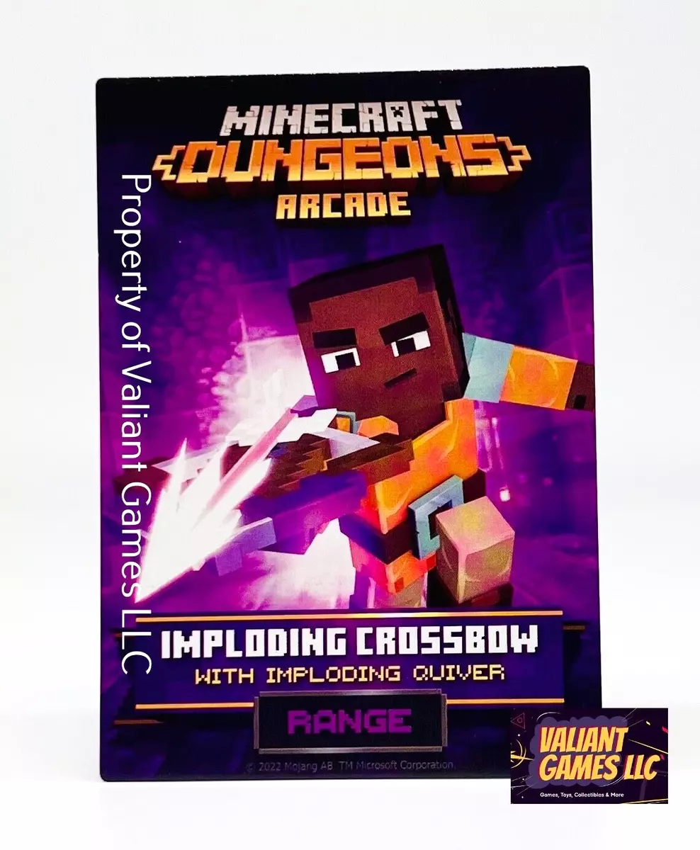 Minecraft Dungeons Arcade Imploding Crossbow #26/98 Unused N/M