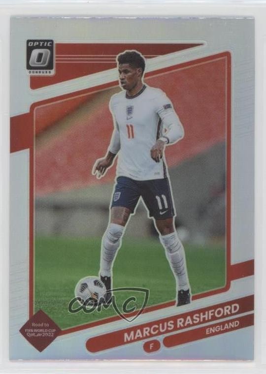 2021-22 Panini Donruss Road to Qatar Optic Holo Prizm Marcus Rashford #55 3pu