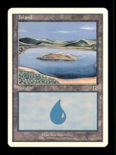 Island ART #1 LP Light Play Portal Three Kingdoms MTG [12291]