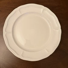 Vintage Brick Oven Stoneware Chippendale White 12” Platter / Chop Plate