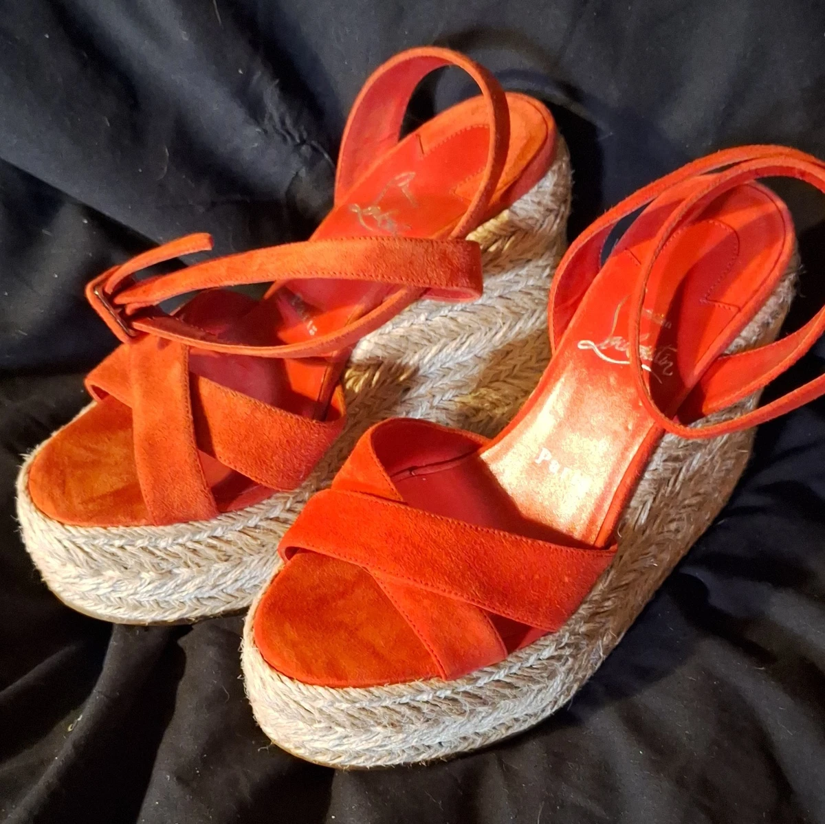 Christian Louboutin Buckle Wedge Sandals for Women for sale | eBay