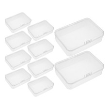 8 PCS Thickened Transparent Plastic Box Boxes for Storage Clear Packaging