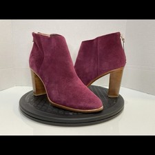 Ted Baker Wine Burgundy Gold Women’s London Lorca Ankle Boots Size 39 US 8.5