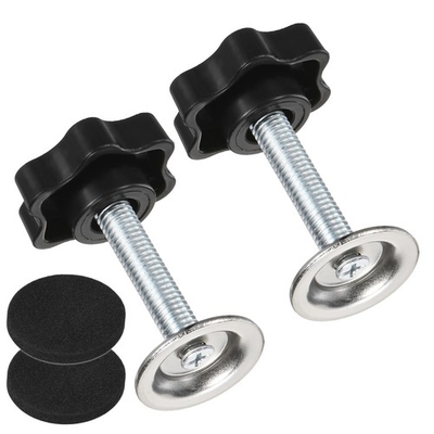 #ad 2 Pack M8x35mm Star Clamping Knobs with Screws Pressure Plate Rubber Pad AU $12.07