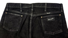 Wrangler 36x36 Mens Black Denim Jeans Cowboy Cut Silver Ed. Straight Leg 13MSEWK
