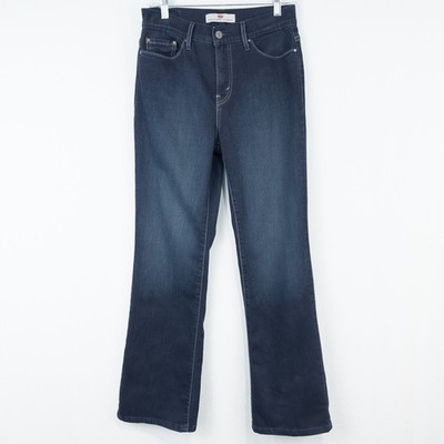 Levis 512 Perfectly Slimming Bootcut Jeans Womens 8M Dark Wash Bling Western