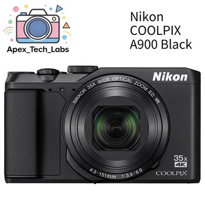 Nikon COOLPIX A900 Digital Camera 20MP 16x Optical Zoom Black Bluetooth,Wi-Fi