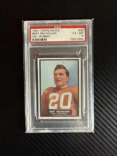 Bert Rechichar [UN Rubbed] #30 1951 Topps Magic card