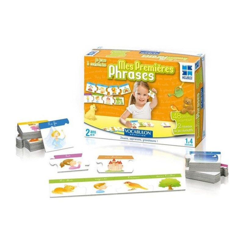 Mes Premieres Phrases : Matériel de Langage Montessori en Carton Rigide pour Maternelle