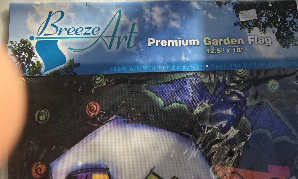 Breeze Art Premium Garden/Porch Flag 12.5" x 18" Halloween Ghost NEW In Package - Image 3 of 3