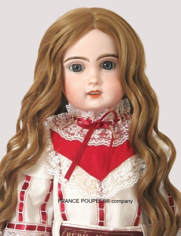 Perruque Jumeau® poupée ancienne Française, Allemande XIXème-Tête38/40cm (15") - Photo 2/4