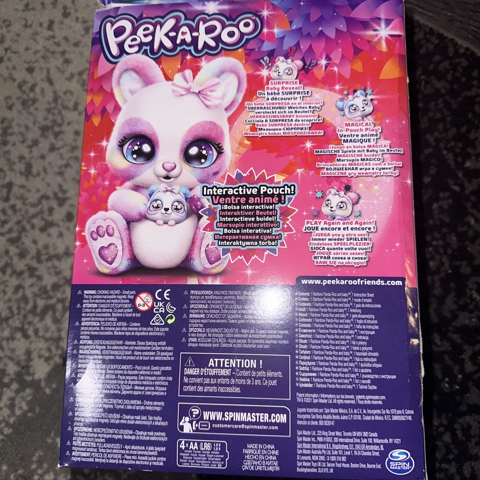 Peluche interactivo Peek-A-Roo Rainbow Panda-Roo y sorpresa Baby Spin Master Foto 3 de 4