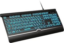 Tecknet TKP-KB029 Large Print Wired Keyboard – Backlit, Membrane, USB