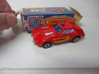 Matchbox Lesney Superfast SF64 Fire Chief- outlined shield, bright red, box tear