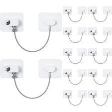 12 Pack Refrigerator Lock with 12 Keys Fridge Locks Combination Adhesive Chil...