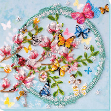 Bead Embroidery Kit "Keys to the spring" Beaded Stitching Beadwork