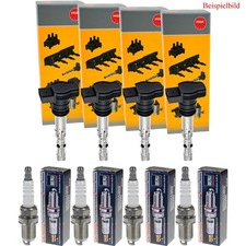 4x NGK Zündspule + BERU Zündkerze für Renault Megane II BM0/1_ CM0/1_ 1.6