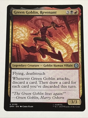 MTG Universes Beyond: Spider-man Green Goblin, Revenant 0130 NM
