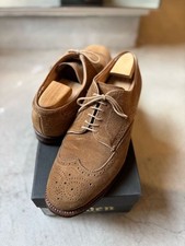 Alden Suede Wingtip Shoes 8D Cordovan Leather Crockett John Lobb