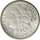 1878 Morgan Silver Dollar 7TF Reverse of 1878 AU Slider Uncertified #955