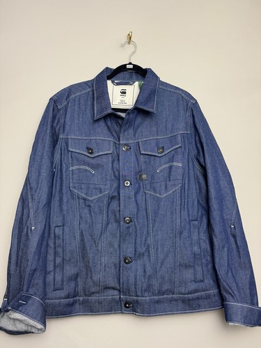 G-Star Raw Mens Arc 3D Slim Denim Jacket Size 2XL Dark Wash 100% Cotton